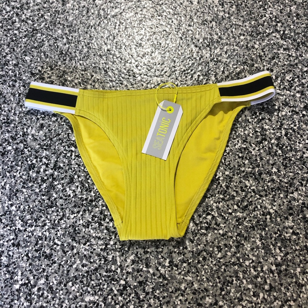 Seatonic ✦ Ribbed Waistband Yellow Cheeky Bottom (S)